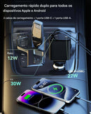 DriveCharge Ultra 120W – Carregador Veicular Retrátil 4 em 1