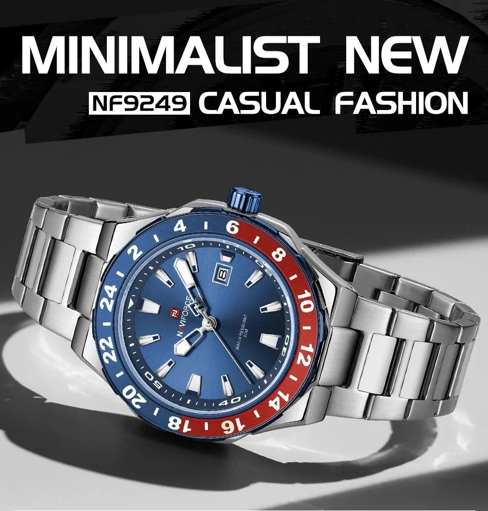 NAVIFORCE 9249 Relógio Masculino Premium – Edição Black Luxo