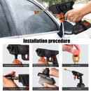 Lavadora portátil de alta pressão sem fio, ideal para lavagem de carros, motas, quintal e muito mais. Potente, prática e recarregável com bateria 24V/48V.