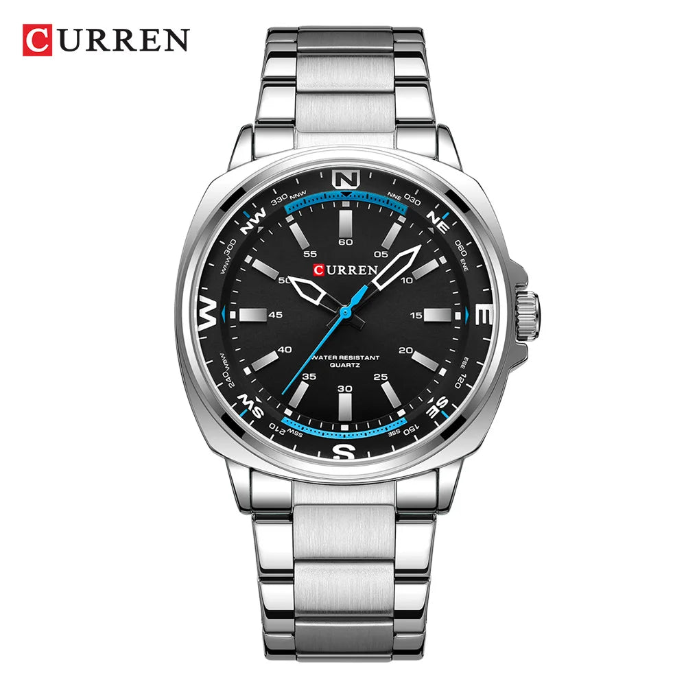 CURREN 8455 Luxo Premium – Aço Inoxidável & Resistente à Água