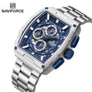 NAVIFORCE 8066 - Relógio Masculino Cronógrafo em Aço