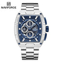 NAVIFORCE 8066 - Relógio Masculino Cronógrafo em Aço